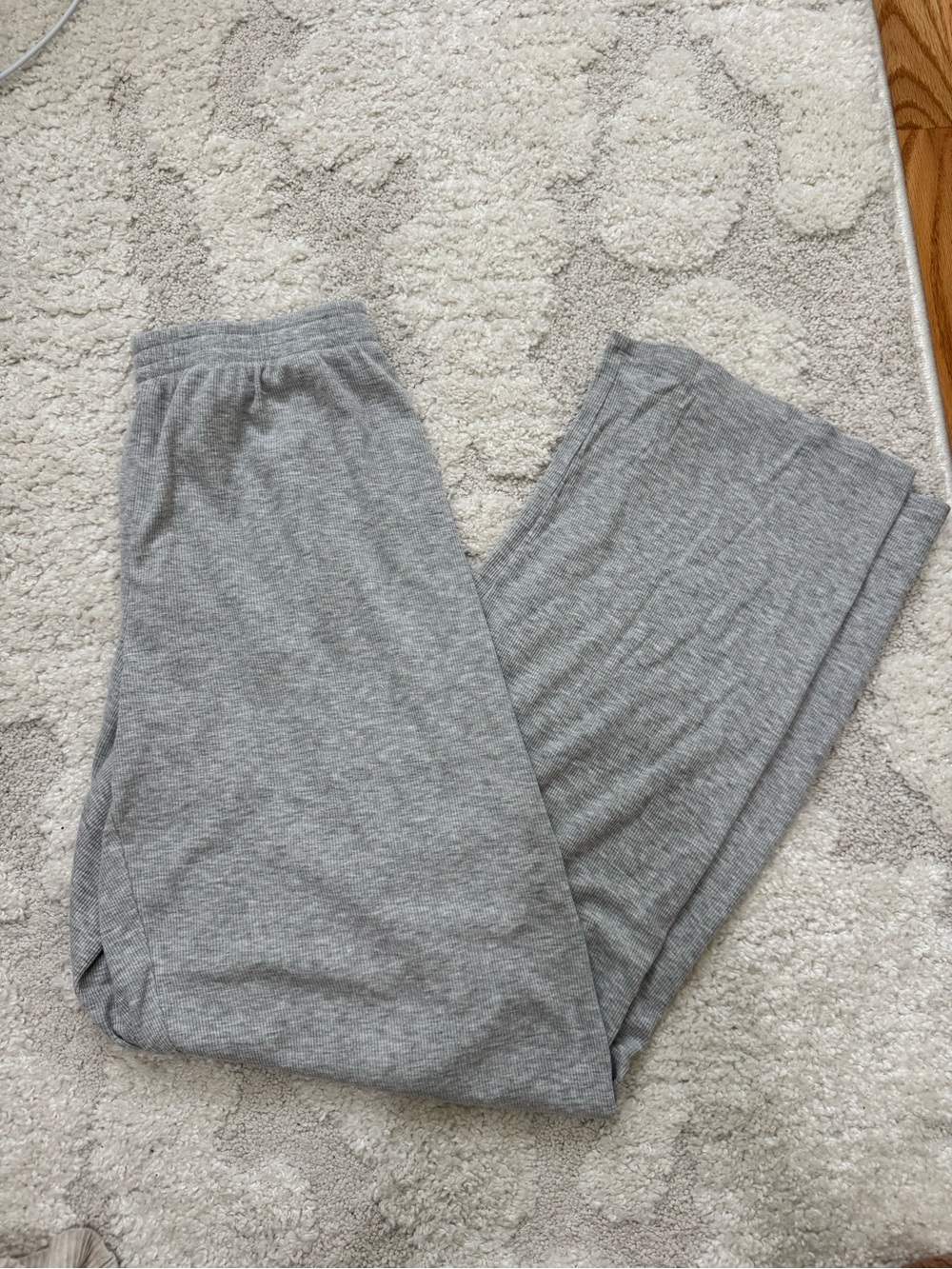Aritzia The Group Heather Gray Ribbed Lounge Pants